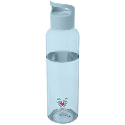 PF100777-12Sky  650 ml Sportflasche aus recyceltem Kunststoff_ wolkenblau