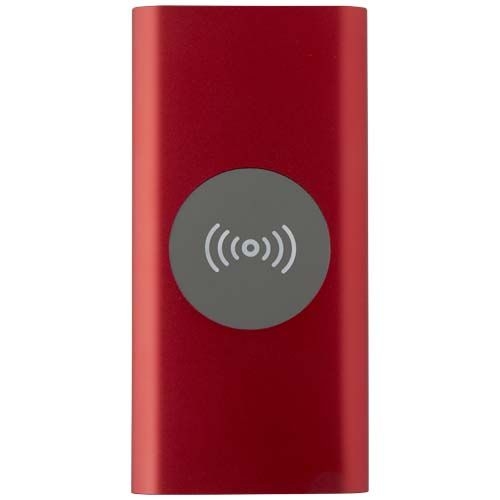 PF124385-1Juice 8000 mAh Typ-C kabellose Powerbank aus recyceltem Aluminium_ rot