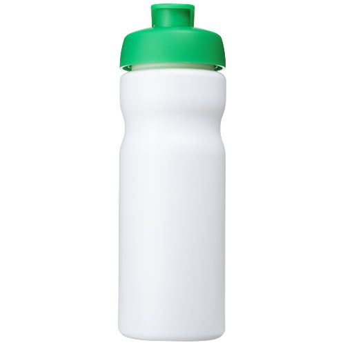 PF210685-7Baseline® Plus 650 ml Sportflasche mit Klappdeckel_ weiss_gruen