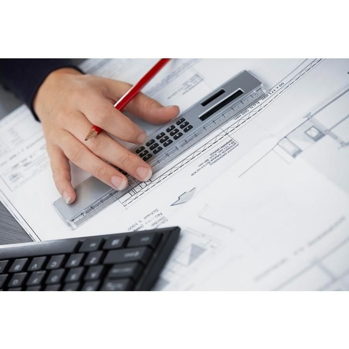 GI2917-32Rechner-Lineal aus ABS-Kunststoff Heather_ silber