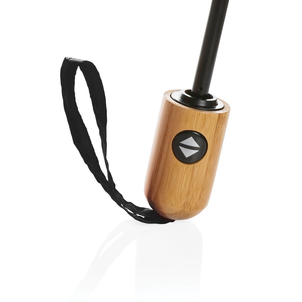 XDP850_61-121_ Impact AWARE™ RPET 190T Bambus-Schirm autom. open_close_ schwarz