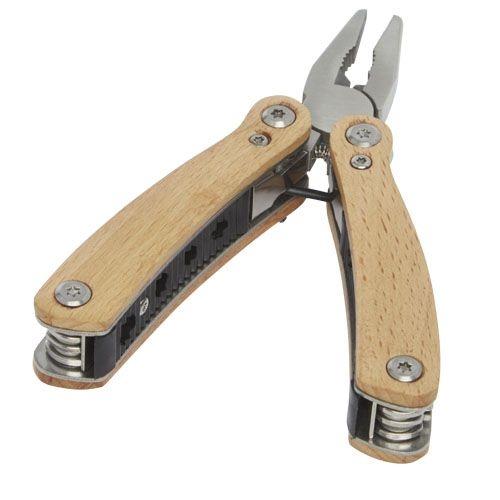 PF104508-1Anderson Mittelgrosses Multitool aus Holz mit 12 Funktionen_ natur