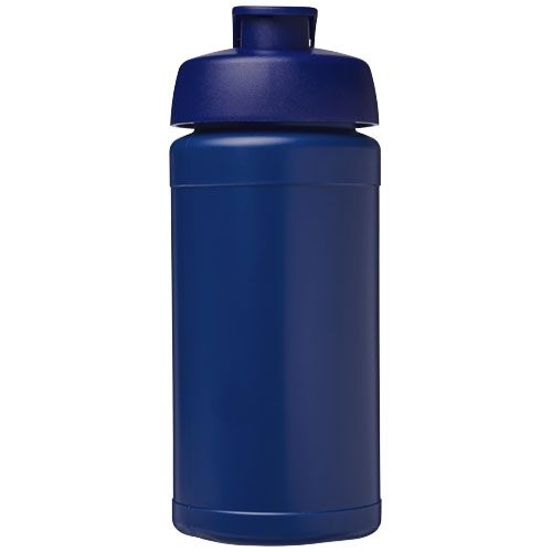 PF210461-4Baseline 500 ml recycelte Sportflasche mit Klappdeckel _ blau_blau
