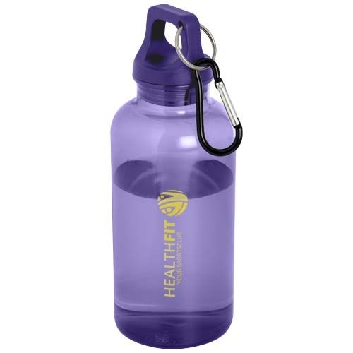 PF100778-8Oregon 400 ml RCS-zertifizierte Trinkflasche aus recyceltem Kunststoff mit Karabiner _ dusk violett