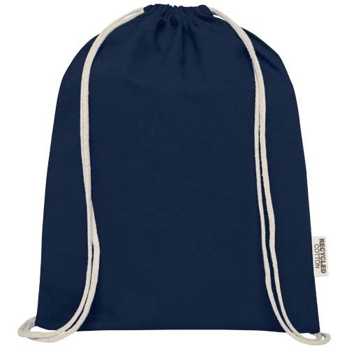 PF120735-4Oregon 140 g_m² Turnbeutel aus GRS recycelter Baumwolle_ navy
