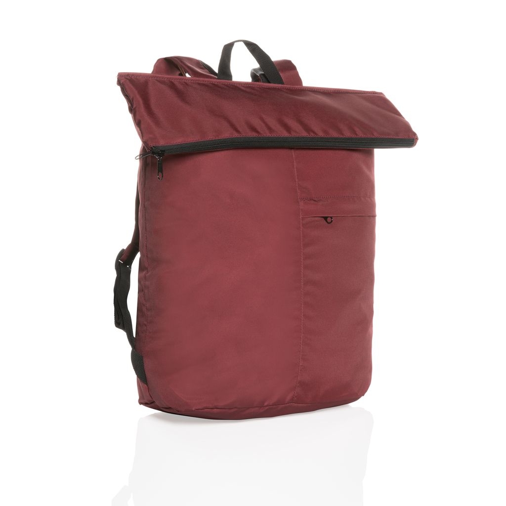 XDP763.17-4Dillon AWARE™ RPET faltbarer Lightweight-Rucksack_ rot
