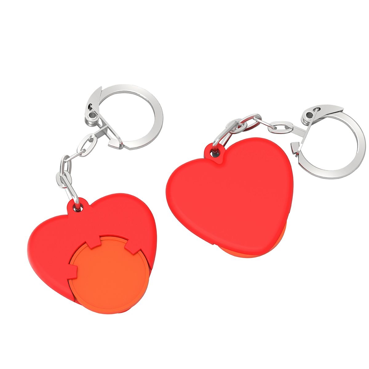 HE8652K-5-1Chiphalter mit 1€-Chip _Herz_ orange_ rot