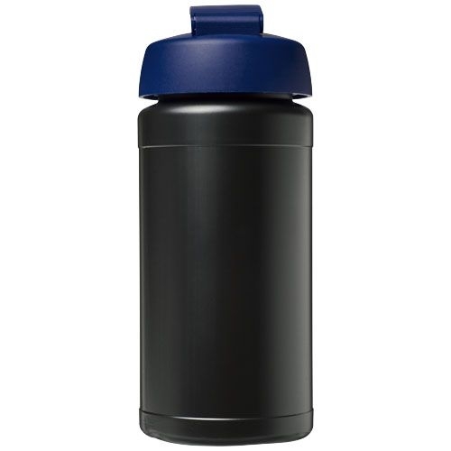 PF210068-14Baseline® Plus 500 ml Sportflasche mit Klappdeckel_ schwarz_blau