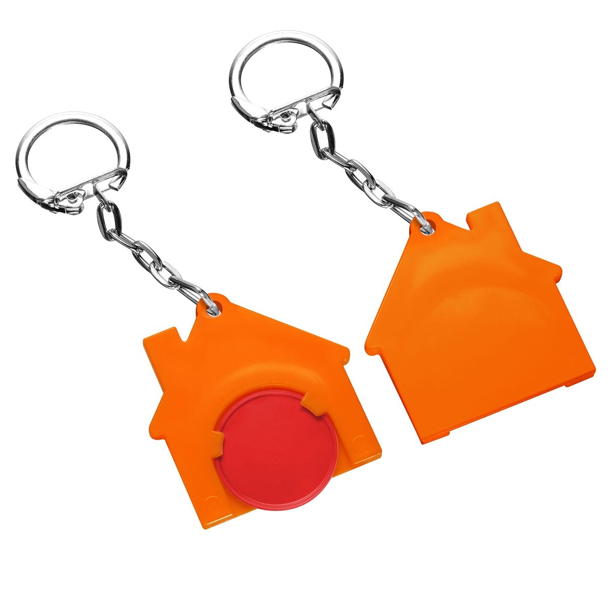 HE7516K-1-5Chiphalter mit 1€-Chip _Haus_ rot_ orange