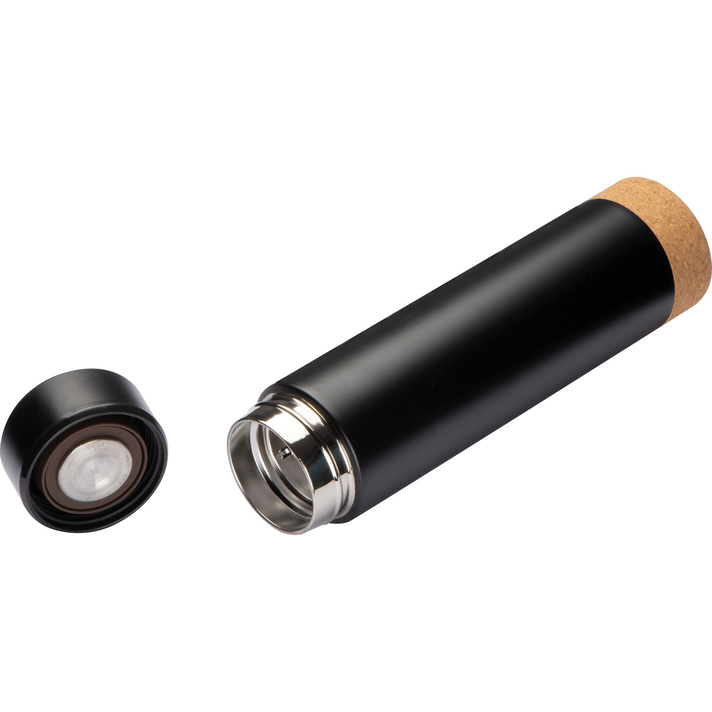 MA62142-03Vakuum Edelstahlflasche mit Teesieb_ 450ml GREGORIO_ schwarz