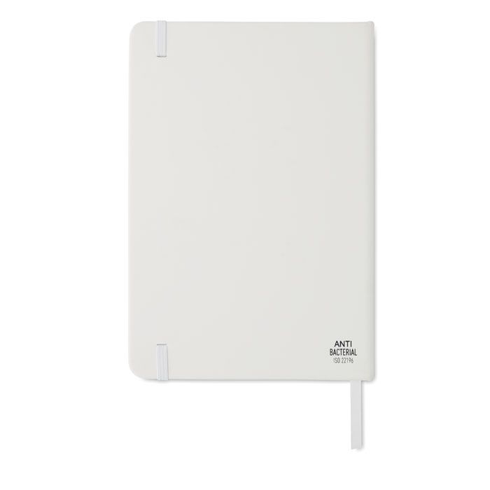 MO6141-06Arco Clean Antibakterielles A5 Notizbuch_ weiss