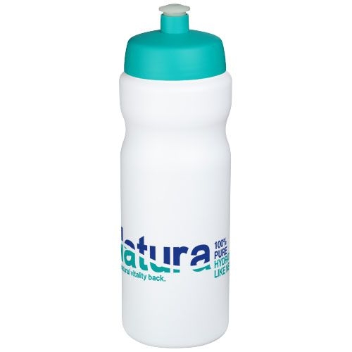 PF210684-6Baseline® Plus 650 ml Sportflasche_ weiss_aquablau