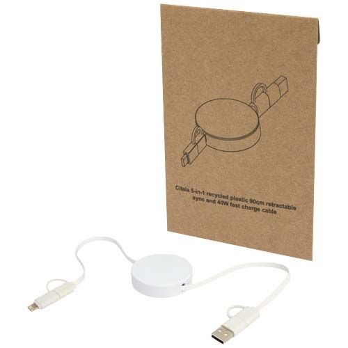 PF124430Citala 90 cm 5-in-1 Kabel aus recyceltem Kunststoff fuer Datenuebertragung und 40W Schnellladung