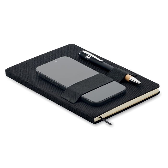 MO2469-03Nota DIN A5 RPET Notizbuch-Set_ schwarz
