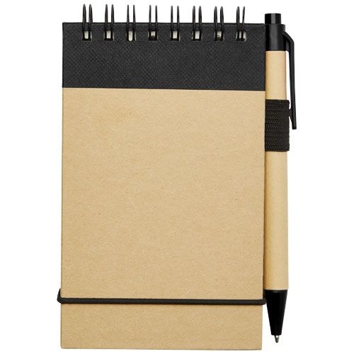 PF106269-2Zuse A7 Recycling Notizblock mit Stift_ natur_schwarz