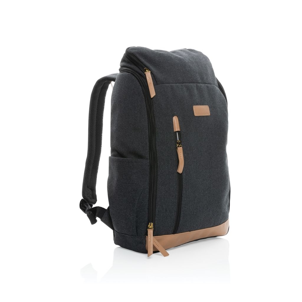 XDP760_24-1Impact AWARE™ 16 oz. r recyceltem canvas 15_ Laptop-Rucksack_ schwarz