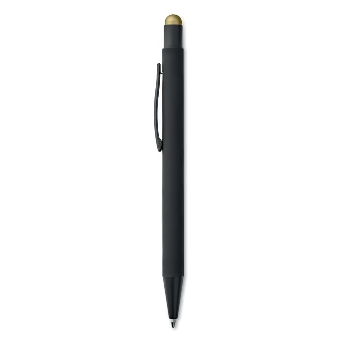 MO9393-98Negrito Druckkugelschreiber mit Stylus_ golden