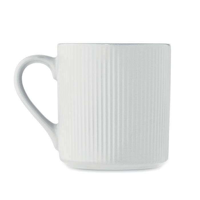 MO2397-06Ribmug Keramikbecher matt 340ml_ weiss
