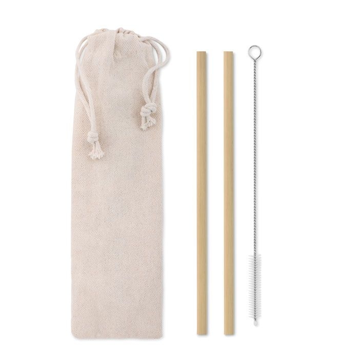 MO9630Natural Straw Bambus Trinkhalme-Set
