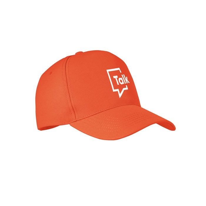 MO6831-10Senga RPET Baseball Kappe 5 Panels_ orange