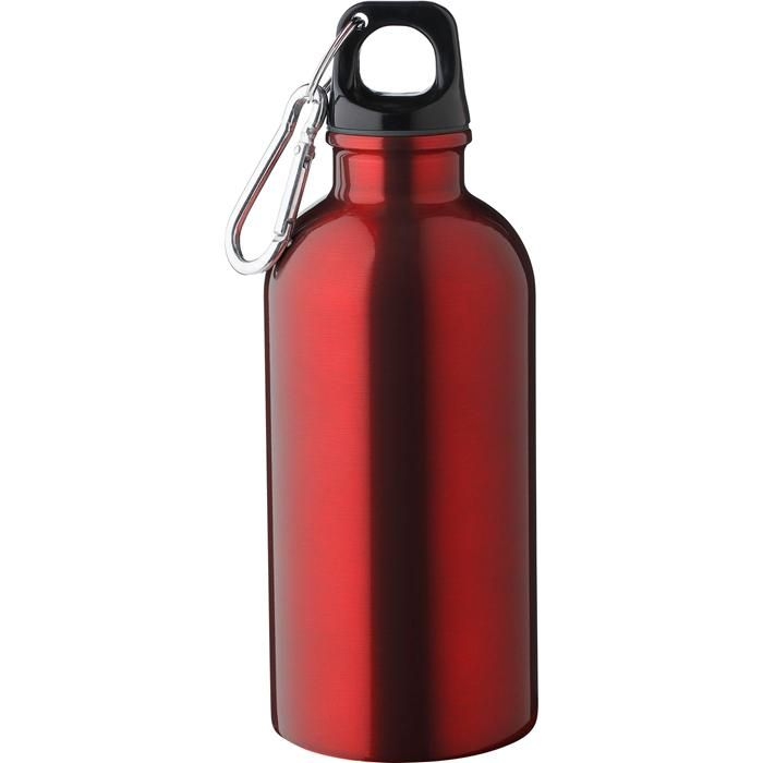 GI1204264-08Einwandige Flasche aus recyceltem Edelstahl _400 ml_ Sable_ rot