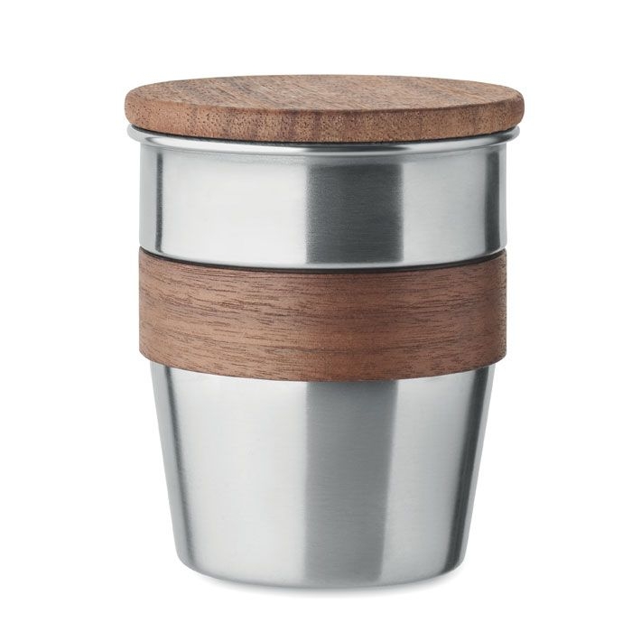 MO2322-16Walnut Einwandiger Becher 350 ml_ mattsilber