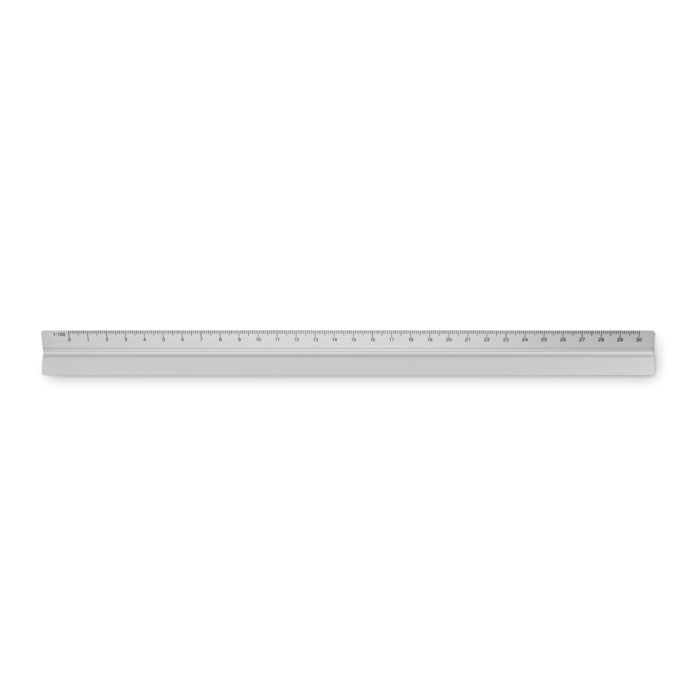 MO6698-16Tria Dreikantlineal Aluminium 30cm_ mattsilber