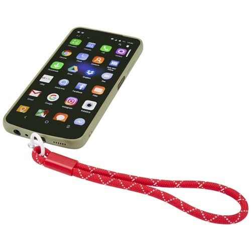 PF124488-2Arich Smartphone Armband aus recyceltem Kunststoff_ rot