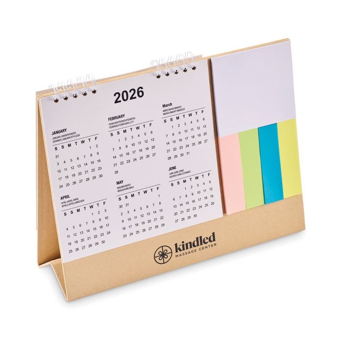 MO2756-13Calendoo Tischkalender mit Memoblock_ beige