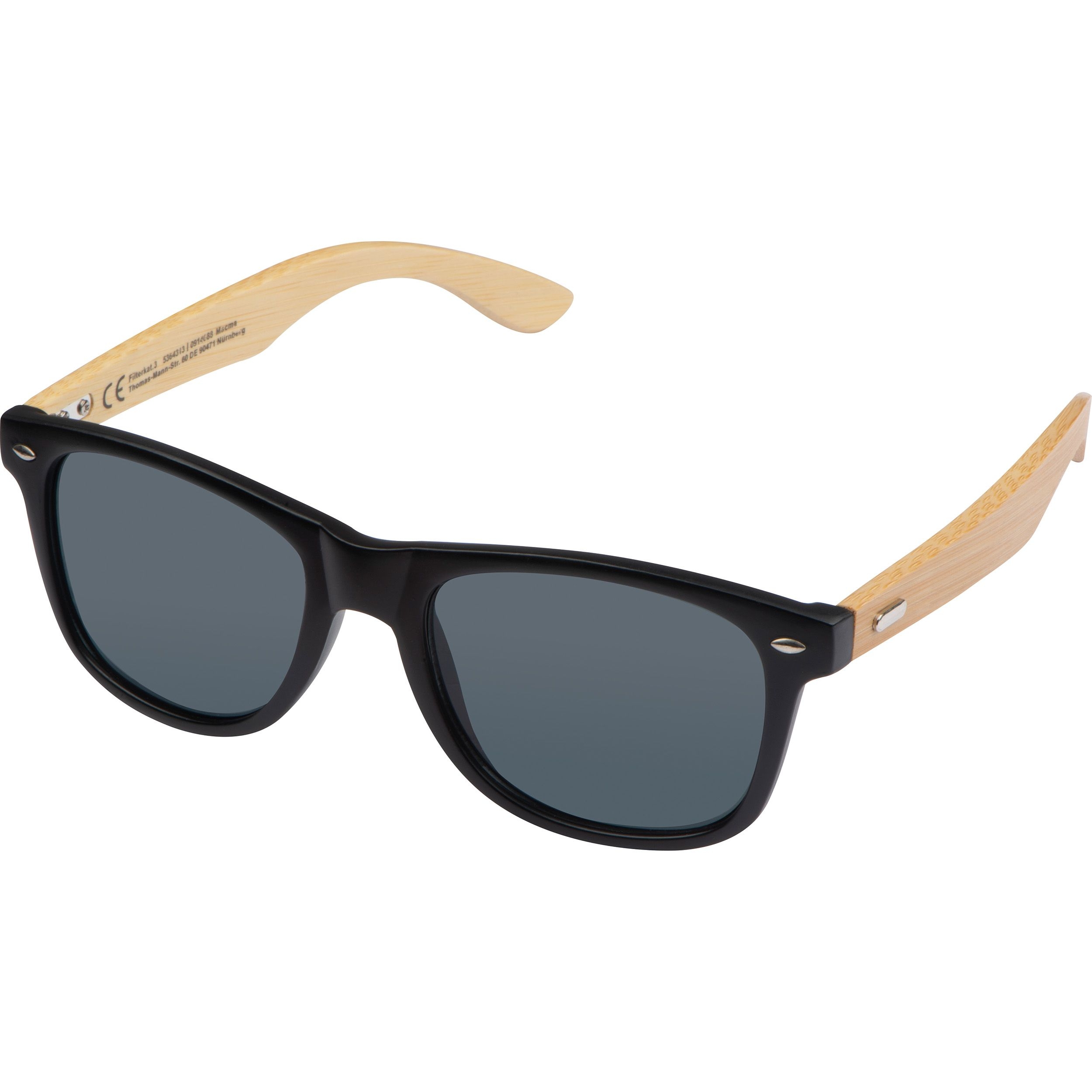 MA53643-13Sonnenbrille mit Bambusbuegeln LINUS_ beige