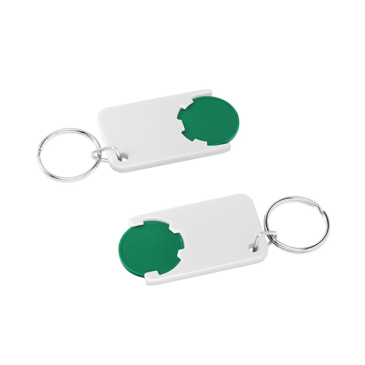 HE7454R-2-0Chiphalter mit 1€-Chip _Beta_ gruen_ weiss