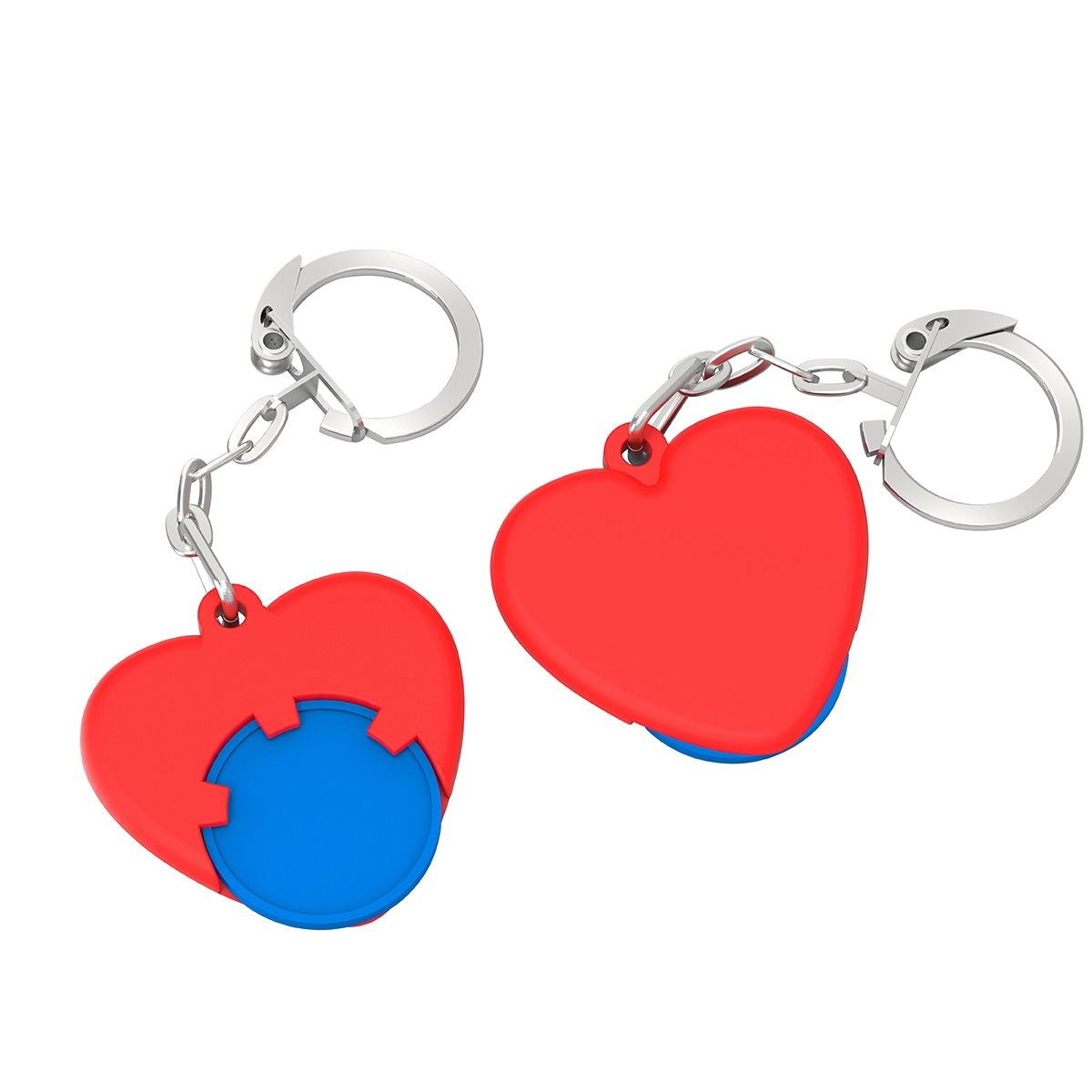 HE8652K-3-1Chiphalter mit 1€-Chip _Herz_ blau_ rot