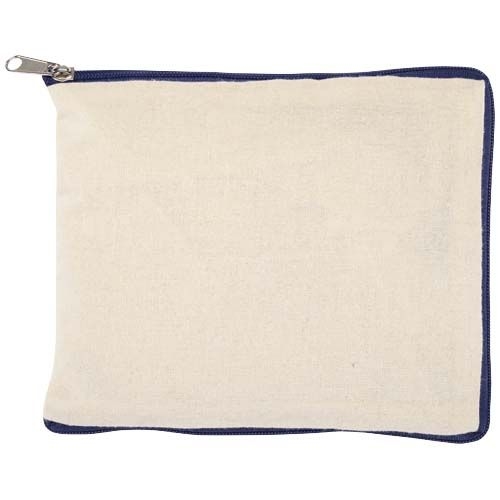 PF120788-4Sierra 140 g_m² Faltbare Tragetasche aus GRS recycelter Baumwolle 7L_ natur_navy