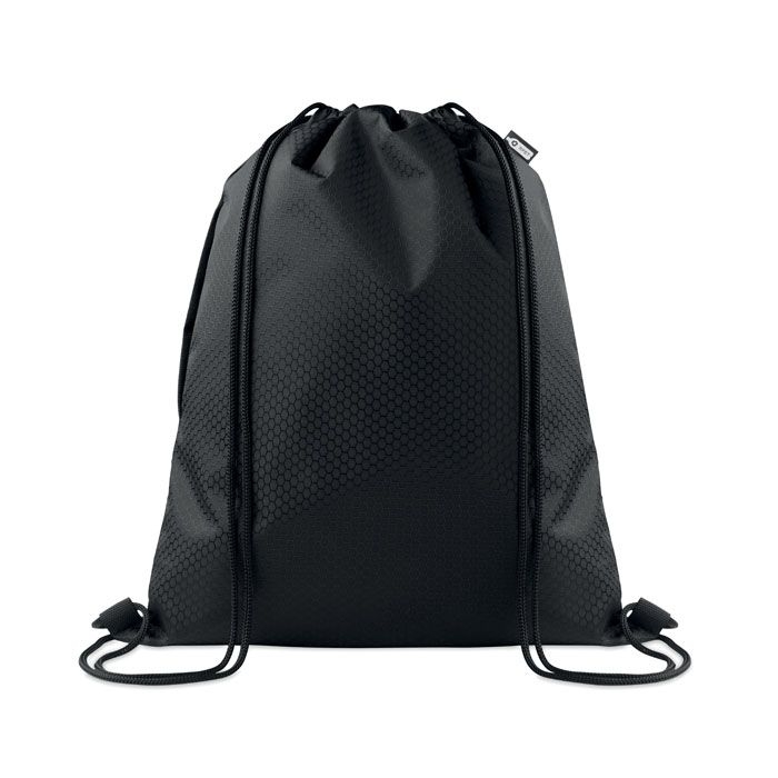 MO2920-03Daykit Beutel mit Kordelzug 420D RPET_ schwarz