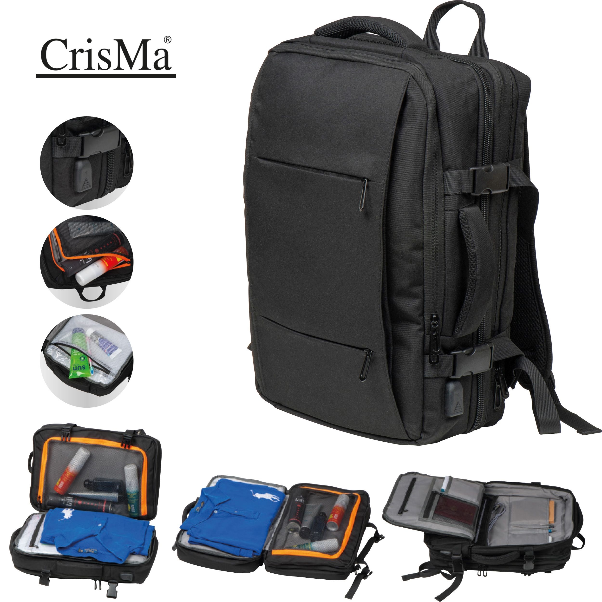MA64403-03CrisMa Reiserucksack KONSTANTY_ schwarz