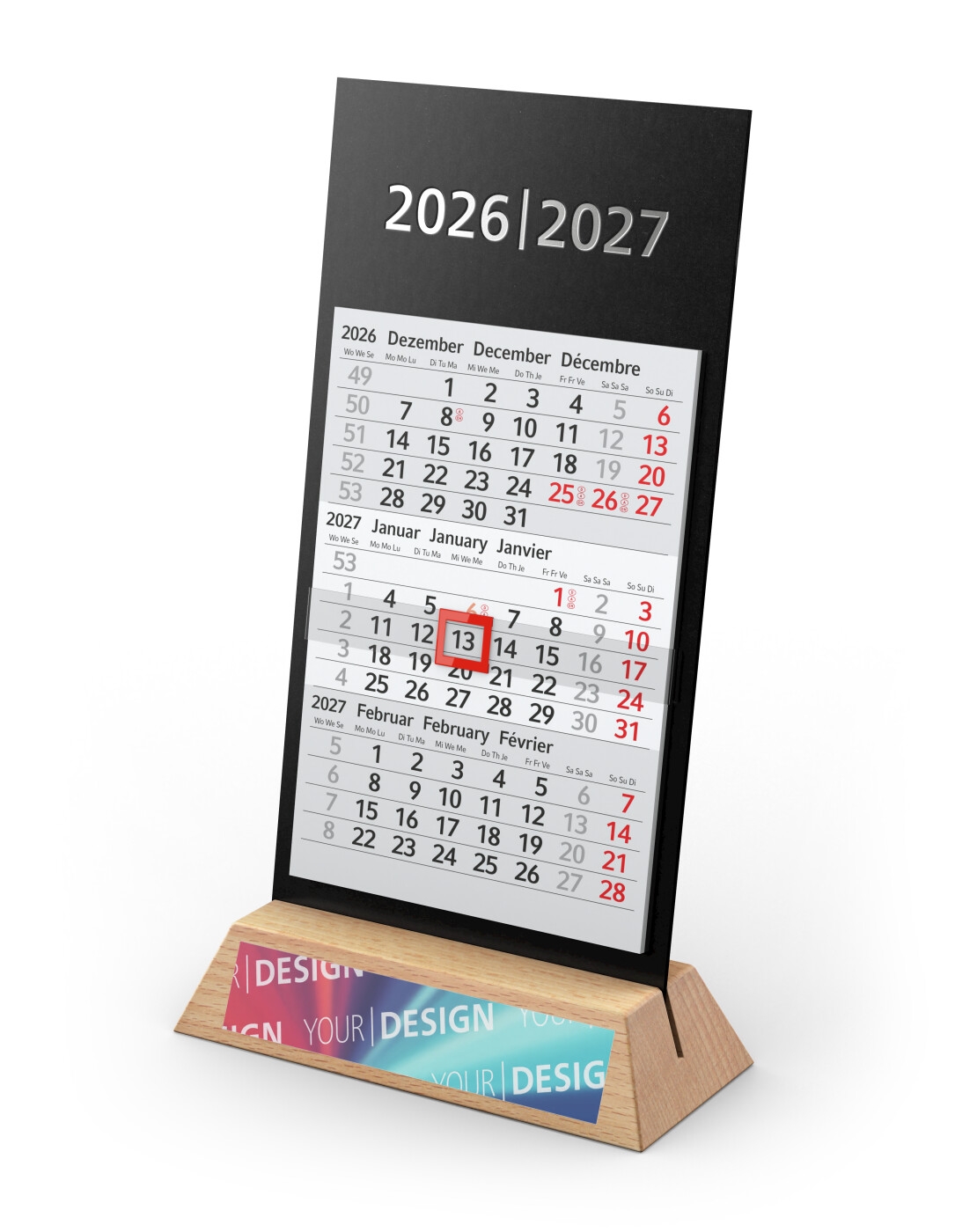 GE0056-HOTischkalender Desktop Wood 3