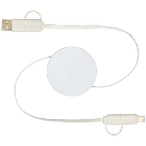 PF124430-1Citala 90 cm 5-in-1 Kabel aus recyceltem Kunststoff fuer Datenuebertragung und 40W Schnellladung_ weiss