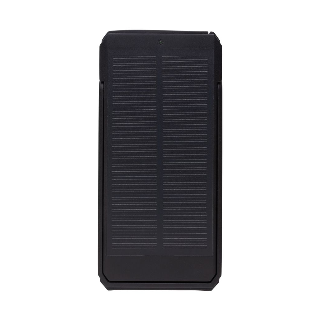 XDP322_34-1Skywave 10000mAh Solarpowerbank aus RCS recycelt. Kunststoff_ schwarz