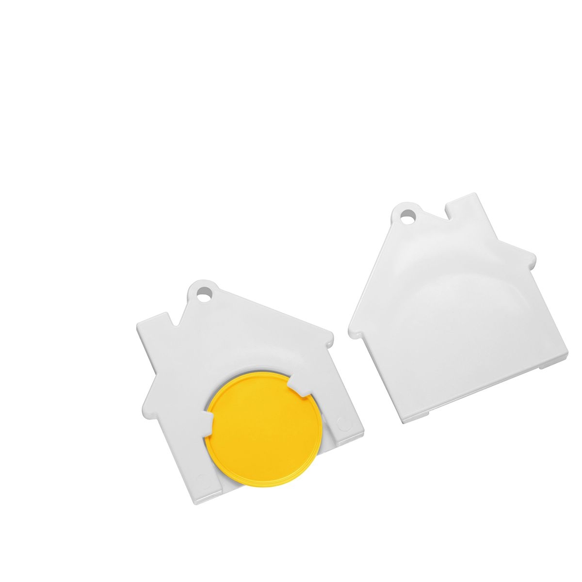 HE7516-4-0Chiphalter mit 1€-Chip _Haus_ gelb_ weiss