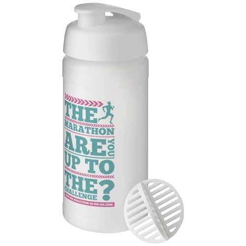 PF210702-1Baseline Plus 500 ml Shakerflasche_ weiss_klar mattiert