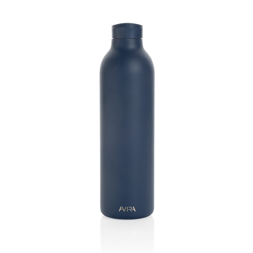 XDP438.01-25Avira Avior RCS recycelte Stainless-Steel Flasche 1L_ navy blau