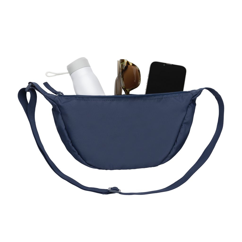 XDP763.20-25Crescent AWARE™ RPET Half-Moon Sling Tasche_ navy blau