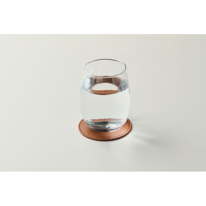 MO2616-01Posa Runder Untersetzer PU_ braun