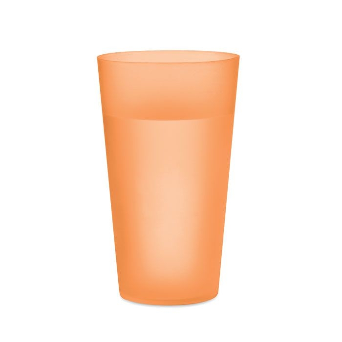 MO9907-29Festa Large Wiederverwendbarer Becher_ transparent orange