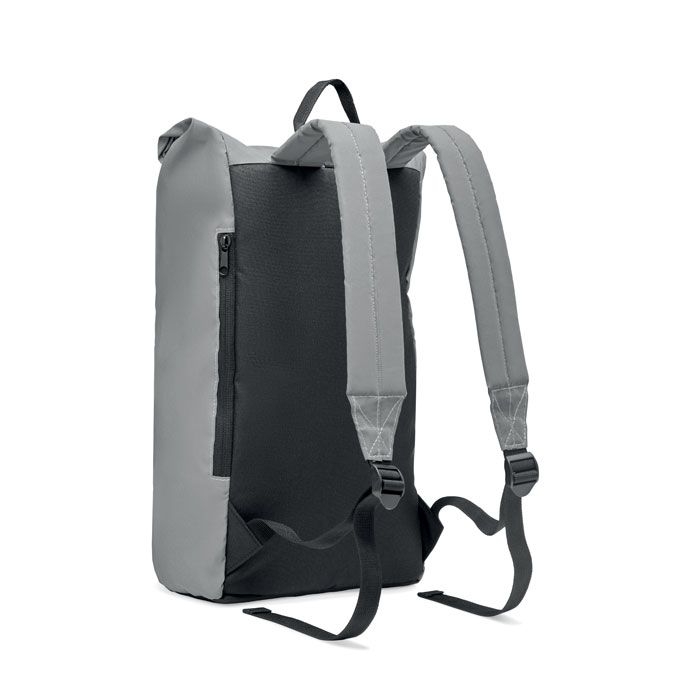MO2056-16Bright Rollpack Reflektierender Rucksack_ mattsilber