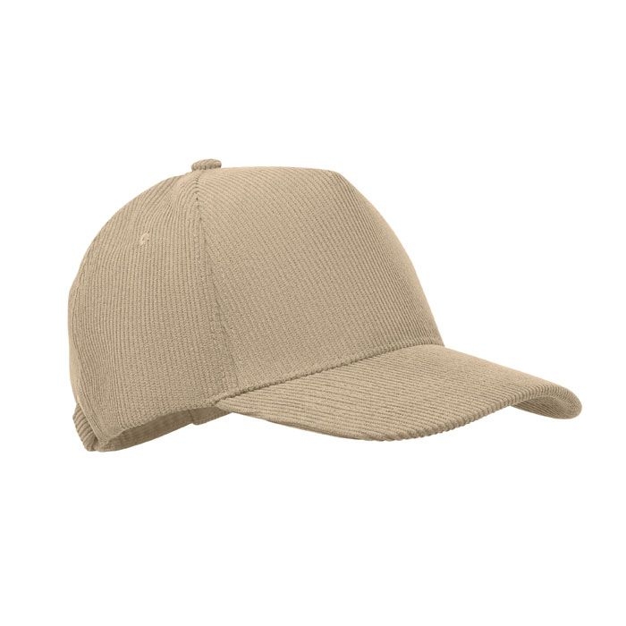 MO2879-13Wale Baseball Kappe 5 Panels Cord_ beige