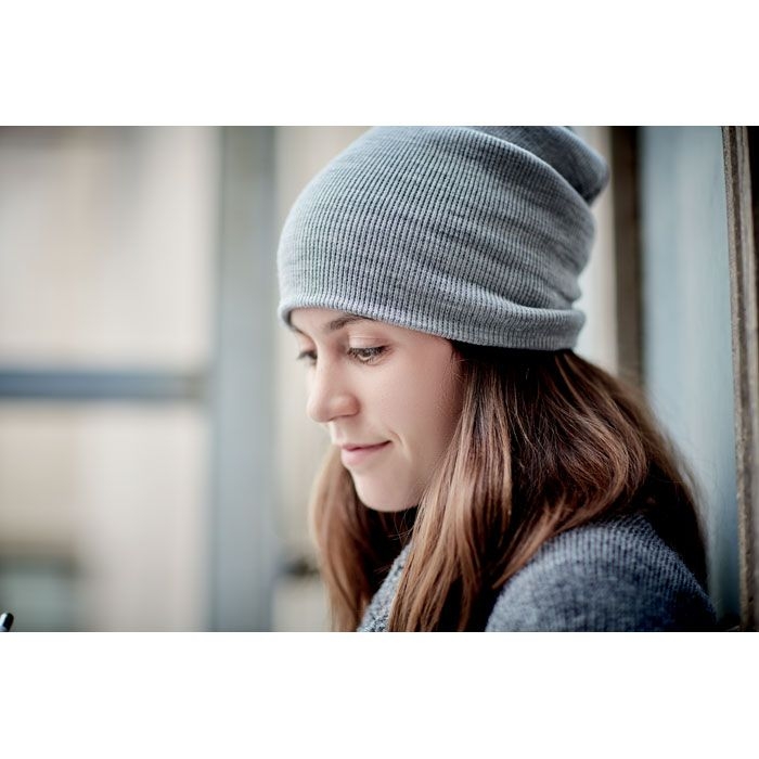 MO9965-33Polo Rpet Beanie mit Umschlag RPET_ weiss_schwarz