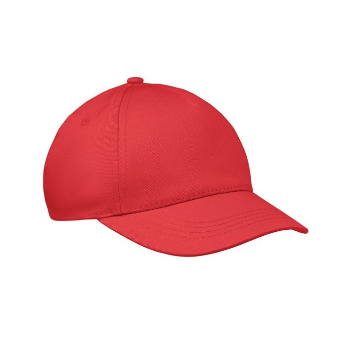 MO2346-05Buzz Kids 5-Panel-Baseball-Cap Kinder_ rot