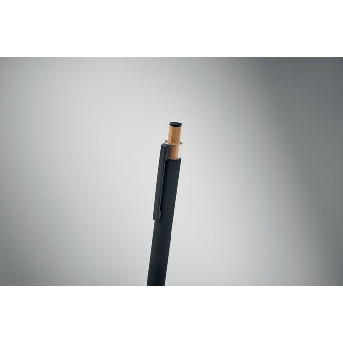 MO2653-03Bergamo _ Druckkugelschreiber recy. Alu_ schwarz