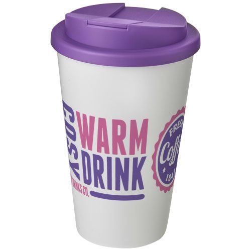 PF210695-10Americano® 350 ml Isolierbecher mit auslaufsicherem Schraubverschluss_ weiss_lila